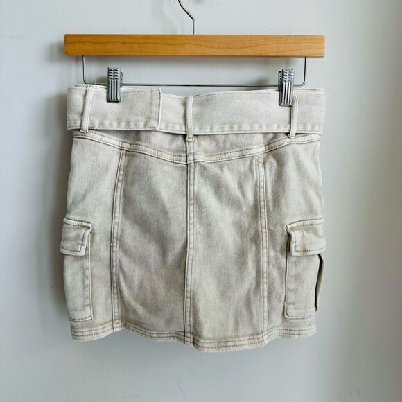 NWT H&M Divided Belted Cargo Mini Skirt – Khaki Tan – Size 2 (Fits Small) - Picture 8 of 9